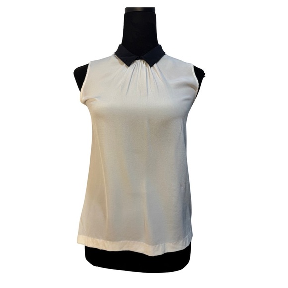 Kate Spade Sleeveless Silk Blouse Beige - Picture 2 of 9